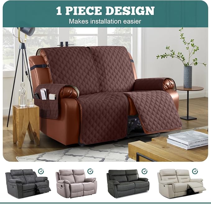 Ruaozz Waterproof Recliner Sofa Covers, 1-Piece Couch Covers - Image 3