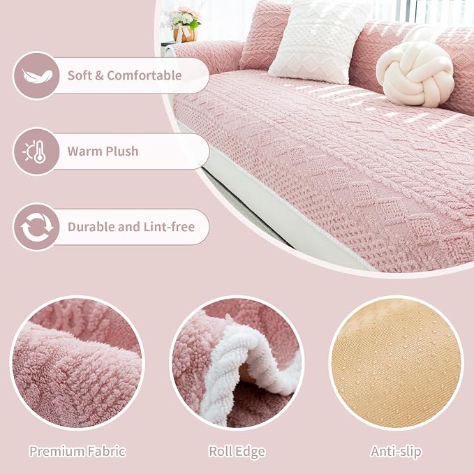 Plush Warm Couch Covers, Sectional Couch Cover Washable, Funny Fuzzy Pet Couchs - Image 2