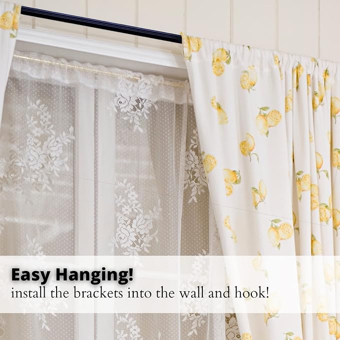 Yafa Home Fashion Heavy Duty Single Standard Adjustable Curtain Rod Hardware - Image 6