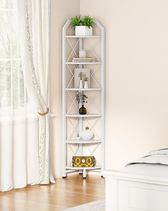 CHOEZON 6-Tier Industrial Corner Shelf, 71.2" Corner Storage Stand, Plant Stand - Image 6