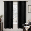 LAMIT Velvet Blackout Curtains for Bedroom 78 Inch Length, Halloween Black Room by LAMIT