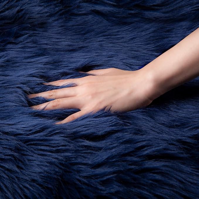 Ashler faux fur rug, Fluffy Shaggy Area Rug Ultra Soft 3 x 5 Feet Rectangle Fur - Image 5
