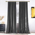 NICETOWN Grey Velvet Curtains Panels 84 inch Long, Gothic Decor by NICETOWN