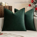 MIULEE Army Green Velvet Throw Pillow Covers 18x18 Soft Decorative Solid Square by MIULEE