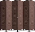 6 Panel Room Divider, 6Ft Folding Privacy Screen, Tall by cocosica
