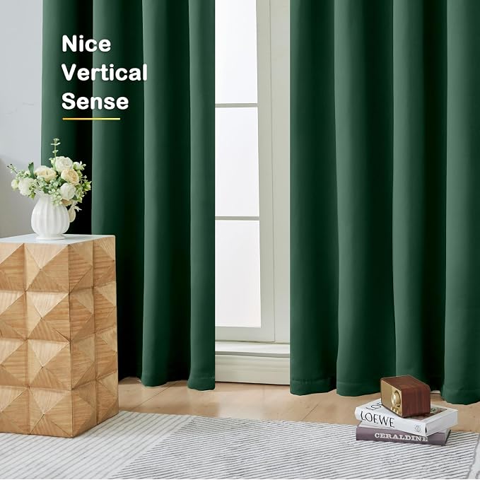 OVZME Christmas Green Blackout Curtains - Image 9