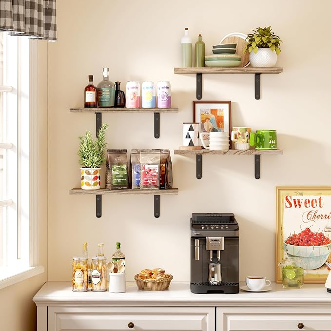 Fixwal Wall Floating Shelves for Room Decor, 4 Sets Floating Shelves for Wall - Image 7