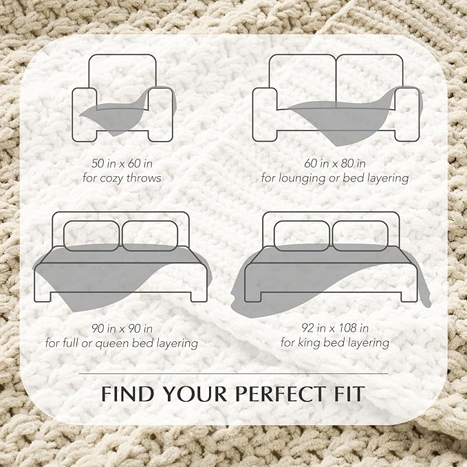EVERGRACEHOME Chunky Chenille Knit Throw Blanket - Image 8