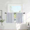 Pony Dance Short Curtains for Bathroom Window, Half Drapes for Kitchen Window by PONYDANCE