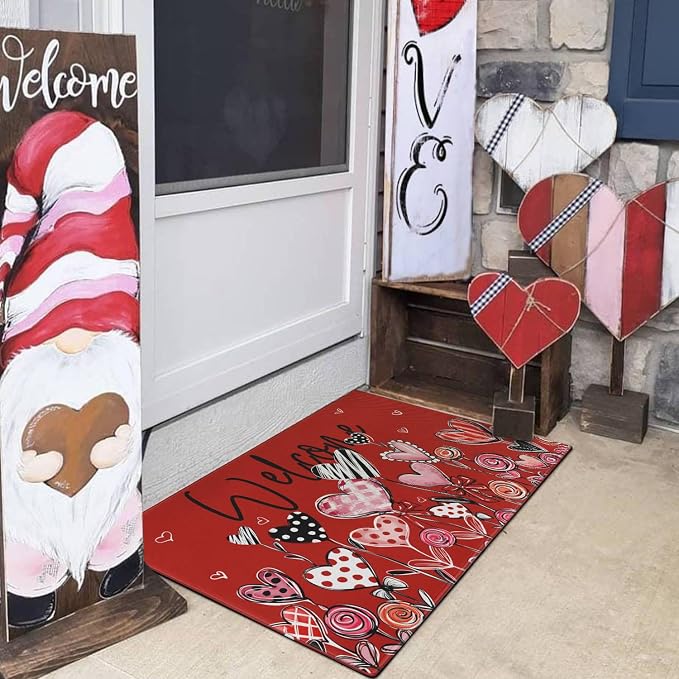 Valentine's Door Mat, Entryway Front Porch Welcome Mat - Image 5