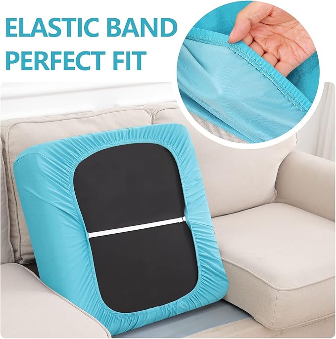 hyha Waterproof Couch Cushion Covers, Stretch Sofa Couch Seat Slipcover - Image 4
