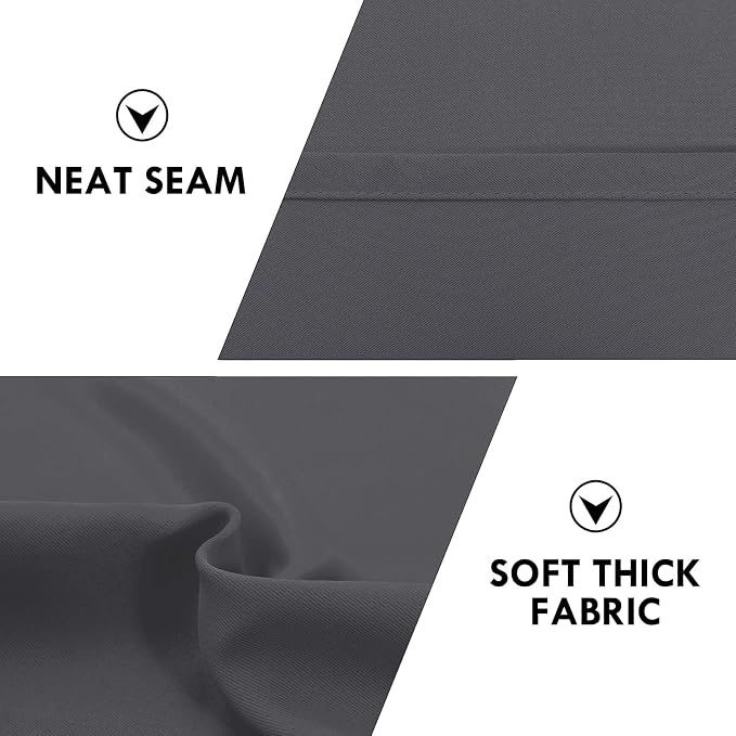 DWCN Blackout Curtains for Bedroom 72 Inch Length 2 Panels Set, Solid Thermal - Image 6