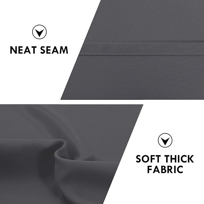DWCN Blackout Curtains for Bedroom 84 inches Long 2 Panels Set, Solid Thermal - Image 6