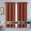 OVZME Terracotta Short Blackout Curtains by OVZME