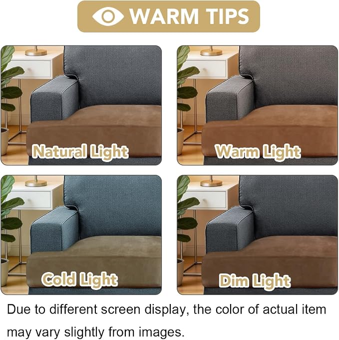 H.VERSAILTEX Stretch Velvet 2 Piece T Cushion Sofa Slipcovers - Image 4