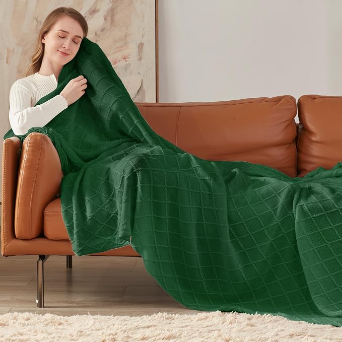 inhand Knitted Throw Blanket for Couch and Bed, Soft Living Room Home Decor - Image 3