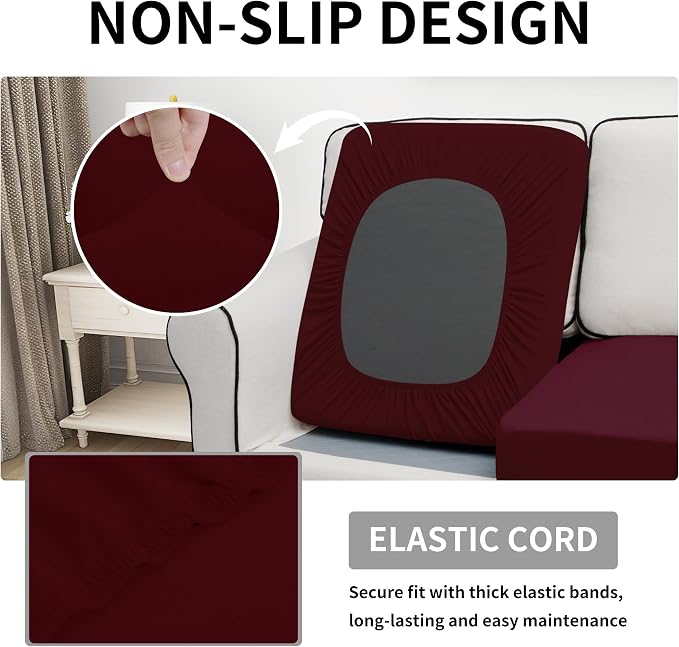 Easy-Going Waterproof Couch Cushion Covers, Non-Slip Leakproof Sofa Seat - Image 3