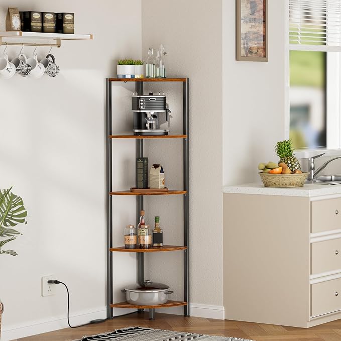 Furnulem 5 Tier Corner Shelf - Image 9