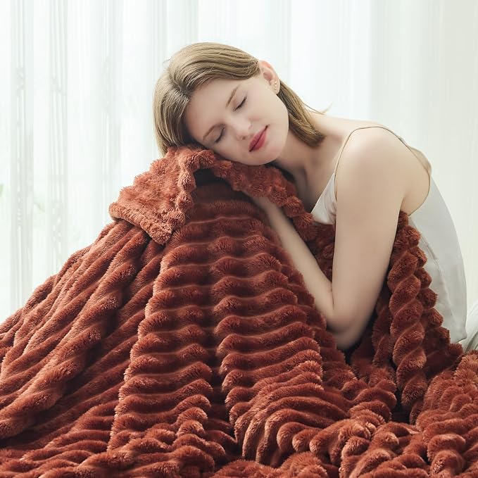 NEWCOSPLAY Super Soft Twin Blanket Coffee Premium Silky Flannel Fleece 3D - Image 4