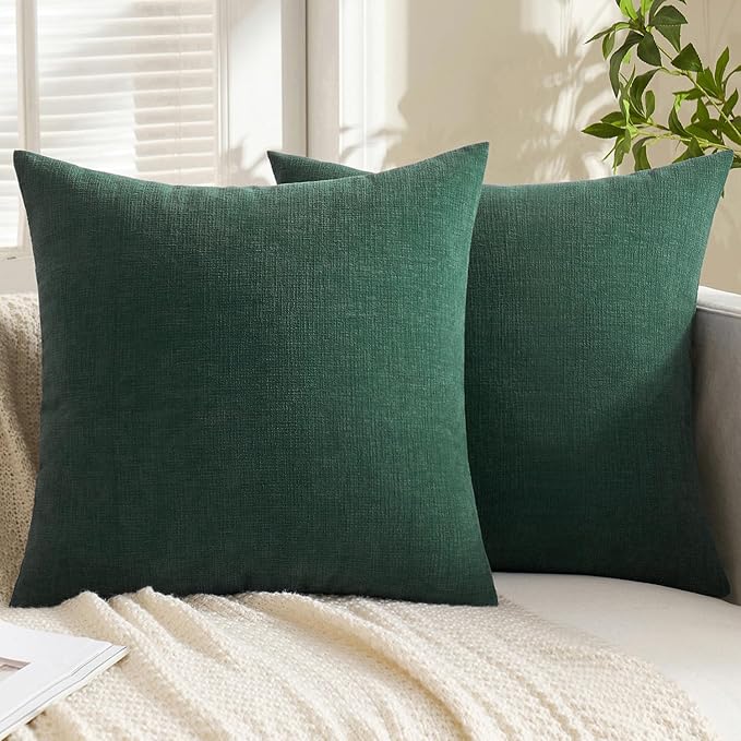MIULEE Dark Green Couch Pillow Covers 18x18 Inch - Image 6