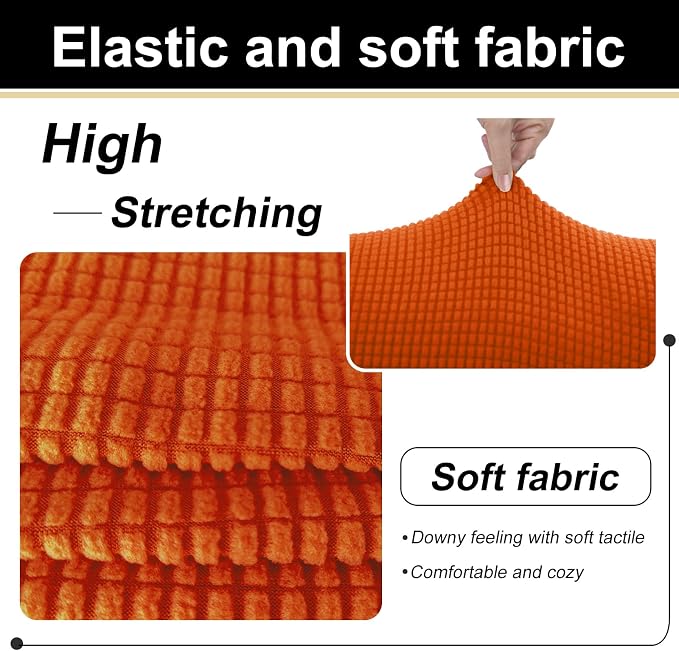 U-NICE HOME 4 Pieces Stretch Couch Cover Sofa Cover Washable Sofa Slipcover - Image 6