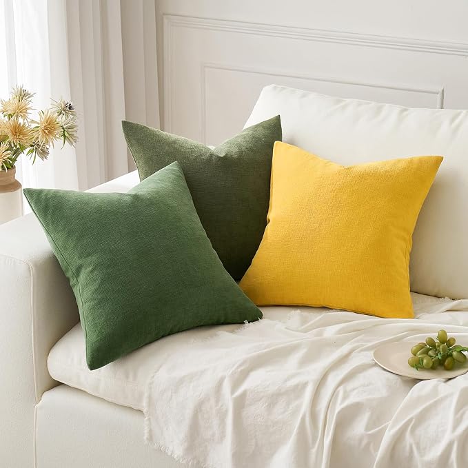 MIULEE Yellow Couch Pillow Covers 20x20 Inch - Image 2