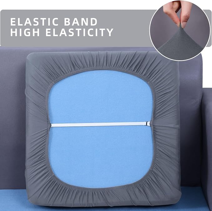 hyha Waterproof Couch Cushion Covers, Stretch Sofa Couch Seat Slipcover - Image 5
