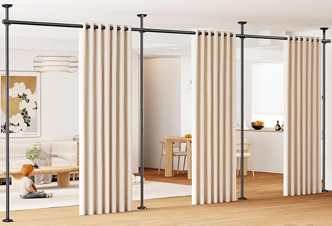 BONPALLY Room Divider Curtain Rod - Image 8