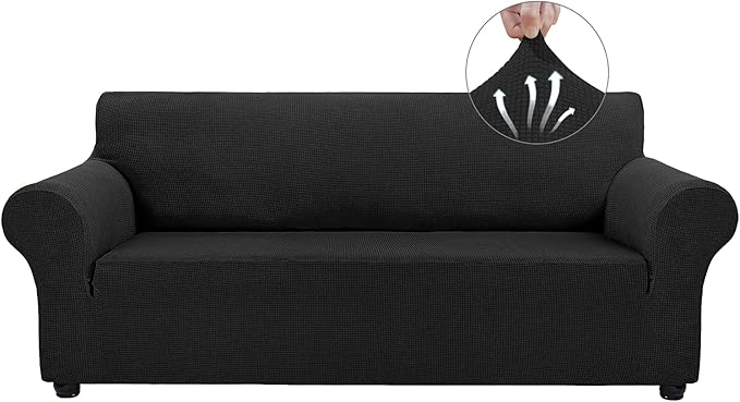 Asnomy Couch Covers for 3 Cushion Couch Stretch Sofa Covers Slipcovers by Asnomy