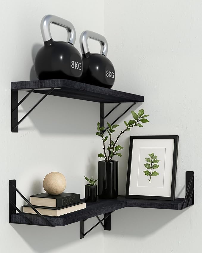 BAYKA Wall Mounted Floating Shelves, Wood Floating Wall Shelf - Image 6