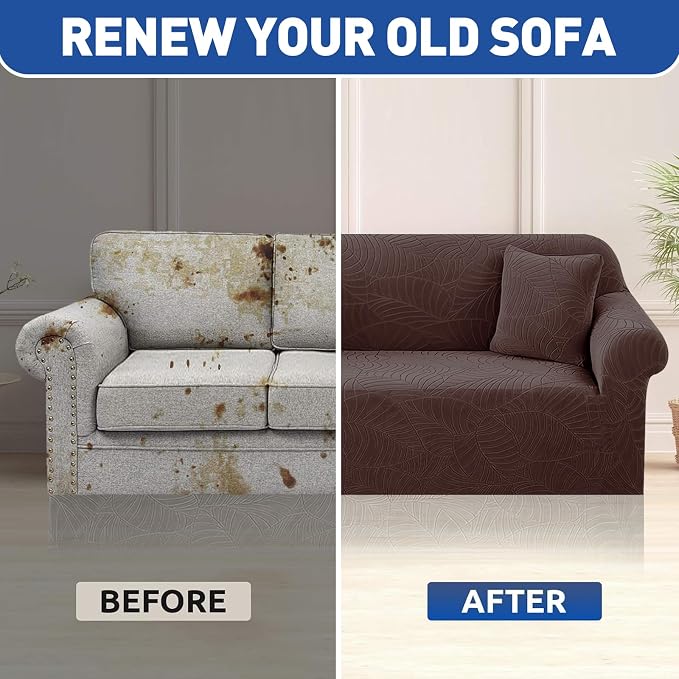 YEMYHOM Couch Cover Latest Jacquard Design High Stretch Sofa Chair Covers - Image 8