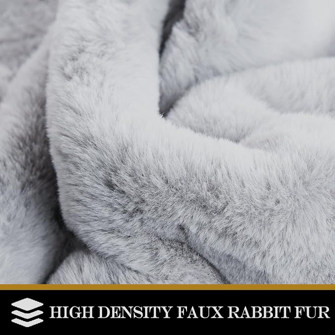Latepis Grey Fluffy 4x6 Gray Rugs - Image 4