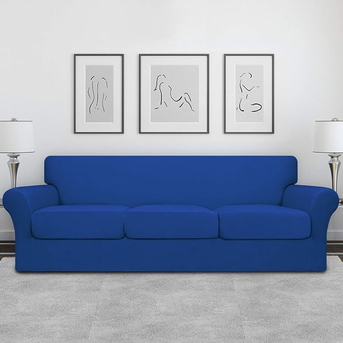 Easy-Going 4 Pieces Oversized Stretch Soft Couch Cover - Image 2