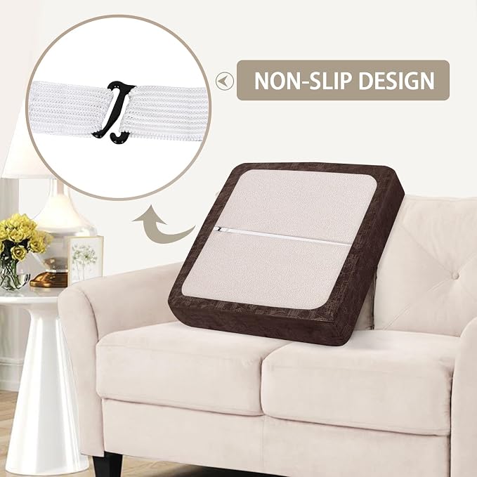 SearchI PU Leather Sofa Couch Cushion Covers Replacement Reversible Cushion - Image 5