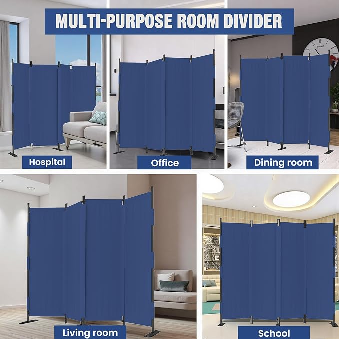Room Divider, 4 Panel Upgraded Folding Privacy Screen, 88” Highly Secretive - Image 7