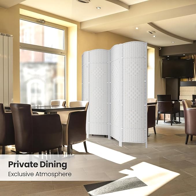 4 Panel Room Divider, 6Ft Folding Privacy Screen, Tall - Image 6