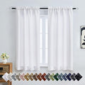OVZME Pure White Curtains for Bedroom 63 Inch Length 2 Panels, Protect Privacy by OVZME