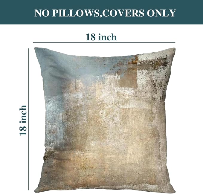 Grey and Beige Abstract Art Contemporary Pillow Cover, Modern Neutral - Image 6