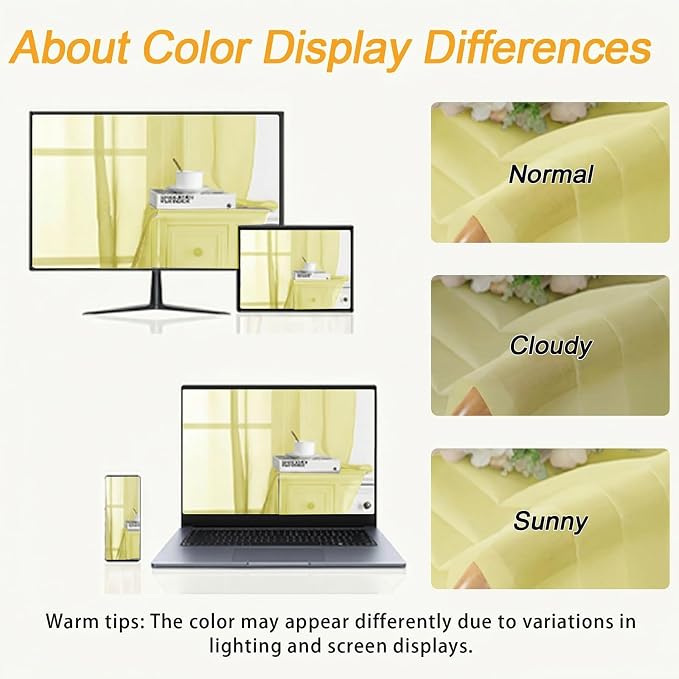 Gwine Short Kitchen Sheer Curtains 30 Inch Length - Image 3