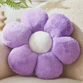 Purple Flower Pillow，23.62In Floor Pillow Cushion Daisy Flower Shaped Throw by Vdoioe