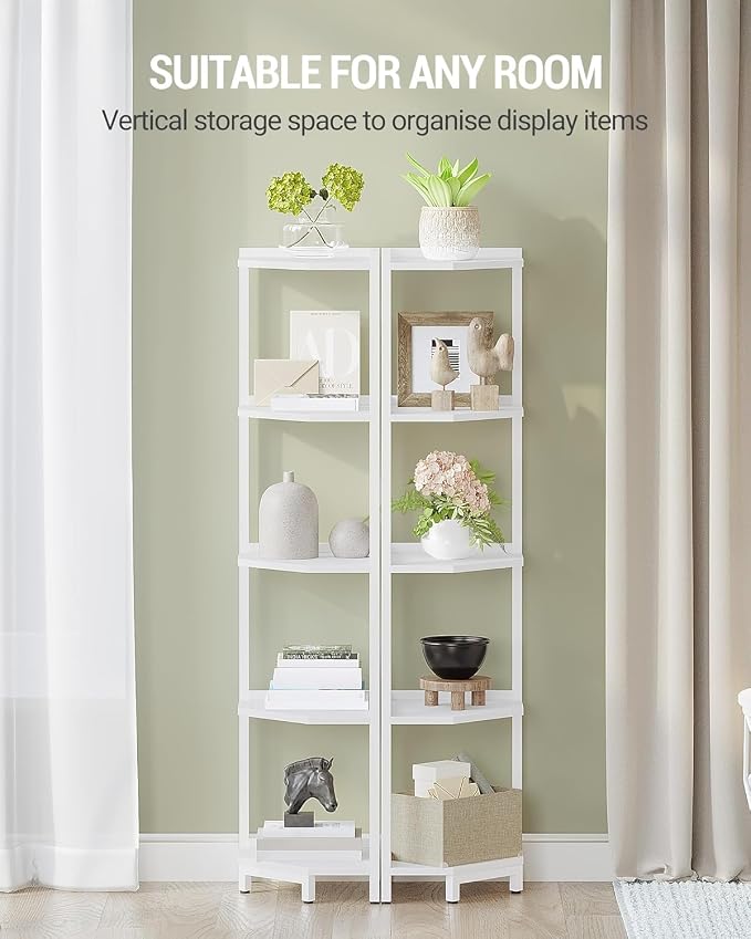 Hzuaneri Corner Shelf Stand, Corner Bookshelf, Storage Standing Shelf Unit - Image 6