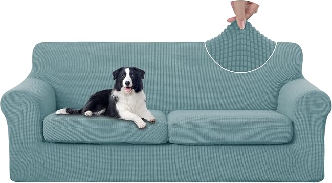 U-NICE HOME 3 Pieces Stretch Couch Cover Sofa Cover Washable Sofa Slipcover by U-NICEHOME