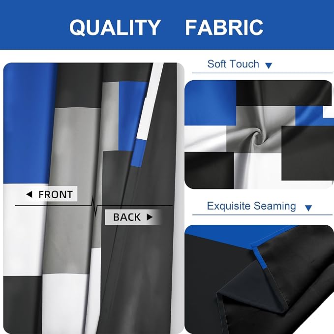 Tyrot Royal Blue 100% Blackout Curtains - Image 6