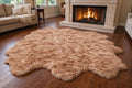 Free Shape Luxury Soft Fluffy Shag Area Rug Sexto 6 Pelts 6'x6', 180x180 cm by LAMBZYRUGS