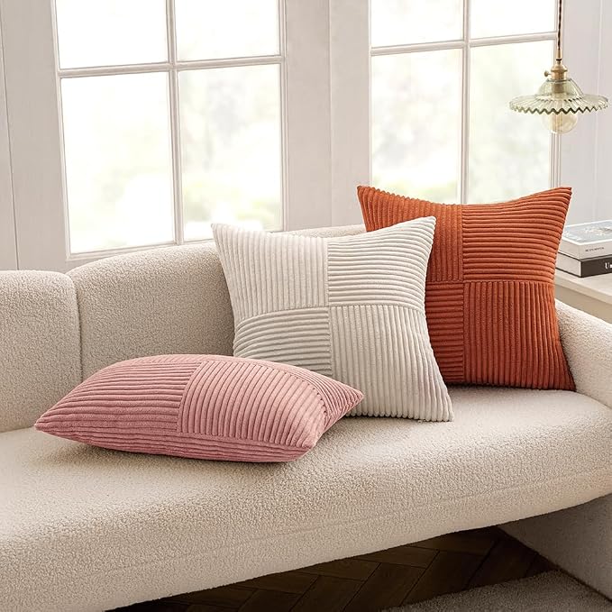 MIULEE Beige Decorative Throw Pillow Covers 20x20 Inch - Image 5