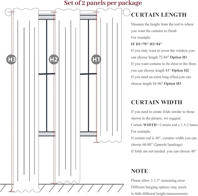 jinchan Linen Curtains for Living Room Green on Beige Striped Curtains for - Image 8