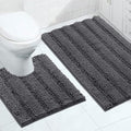 Turquoize Chenille Bathroom Rugs Set Non-Slip Bath Mats by Turquoize