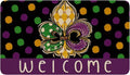 Mardi Gras Door Mat, Entryway Front Porch Welcome Mat by Xsinufn