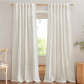NICETOWN Linen Sheer Curtains for Living Room 108 inch Long, Rod Pocket & Back by NICETOWN
