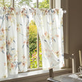 Leeva Farmhouse Style Kitchen Curtain Tiers, Elegant Floral Print Curtains by Leeva